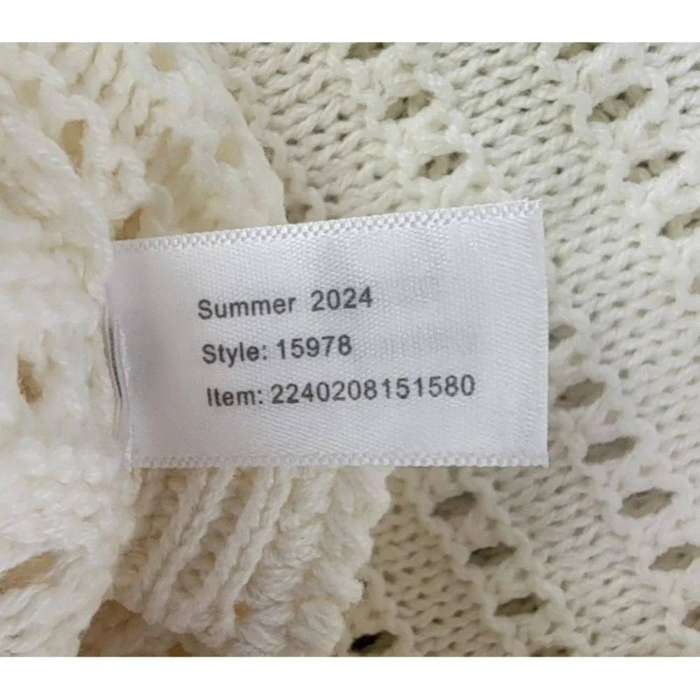 Marine Layer Sweater Open Knit Crochet Beach Cover Up Tunic NEW Size Large / XL